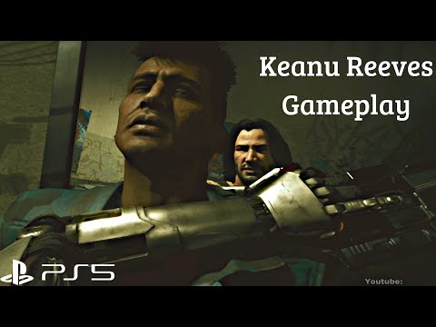 Cyberpunk 2077 Johnny Silverhand First Scene & Gameplay (Keanu Reeves) 4K Ultra HD PS5