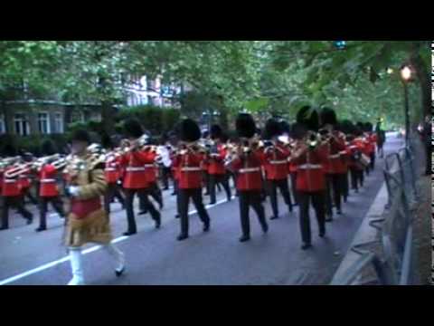 Birdcage Walk 2. Guards Massed bands in london