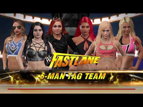 WWE 2K17 Paige,Becky Lynch,Emma VS Summer Rae,Eva Marie,Alexa Bliss In A 6-Diva Tag Match