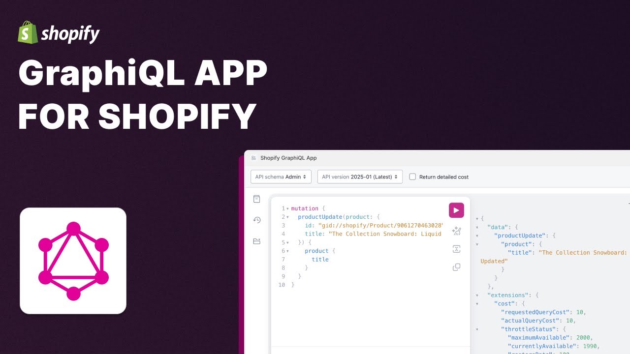 GraphiQL App for Shopify - Run Admin API Queries From The Browser | Installation & Getting Started