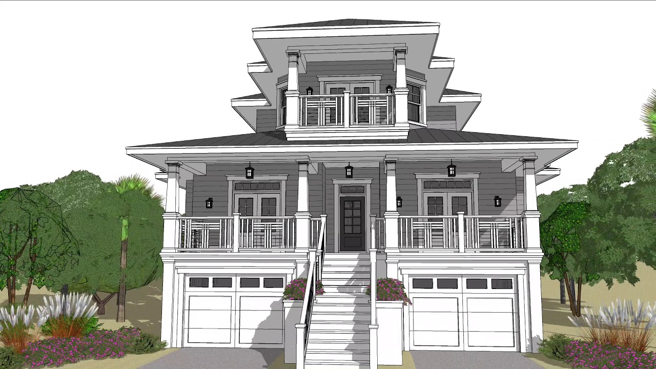 Coastal Beach House Plan #39-224