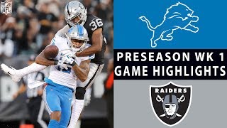 Lions vs. Raiders Highlights | NFL 2018 Preseason Week 1