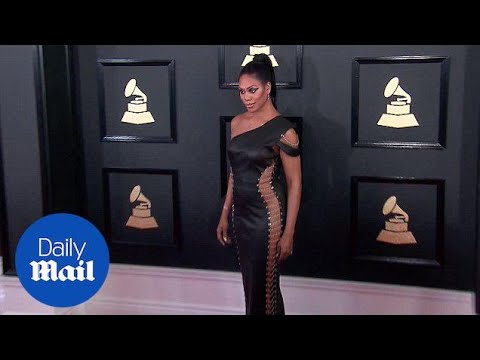Going commando! Laverne Cox reveals nearly all at Grammy Awards - Daily Mail