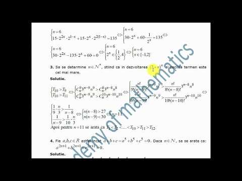 X-Algebra-Metode de numarare-Binomul lui Newton-Advanced level