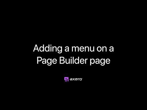 Adding a menu on a Page Builder page — Axero Solutions Intranet