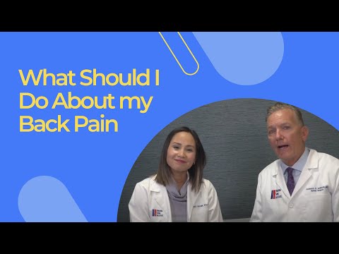What Should I Do About my Back Pain?