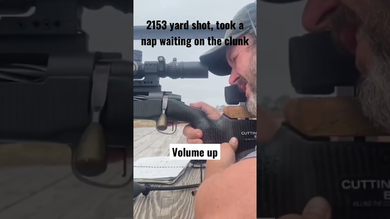 Takes a calm day to hear steel ring at 1.22 miles. 375 Cheytac 2153 yds #shorts