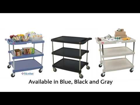 Metro MY2030-24BU myCart Series Utility Cart, Two Shelves with Microban, 34x 23 x 35