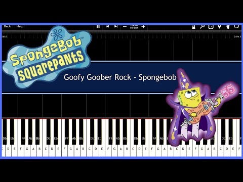 Goofy Goober Rock - Spongebob (Synthesia) [Tutorial] [Instrumental Video] [Download]