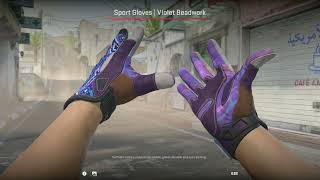Gloves Violet Beadwork