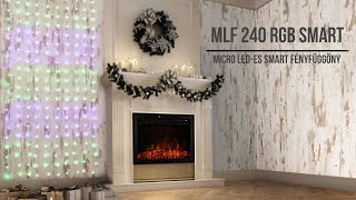 Vnútorný svietiaci záves 240 micro RGB LED SMART ovládanie aplikáciou + diaľkové ovládanie 3x2,4m