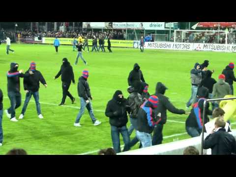 Krawalle bei der Meisterfeier des FC Basel (FC Aarau vs FC Basel) 15.05.2014