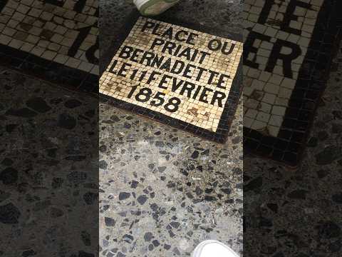 EXACT SPOT where St. Bernadette met OUR LADY #lourdes #ourladyoflourdes #rosary #catholic #france