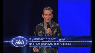 Roy singing &quot;Flying without wings&quot; by Westlife - Audition - Idols season 1