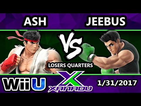 S@X 187 - Ash (Ryu) Vs. Jeebus (Lil Mac) - SSB4 Losers Quarters - Smash for Wii U - Smash 4