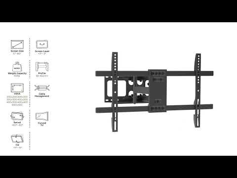 Výsuvný držák Brateck LPA69-466 pro TV 37"-80" 60kg polohovatelný nástěnný Heavy Duty