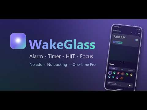 WakeGlass: Alarm Clock & Timer video thumbnail