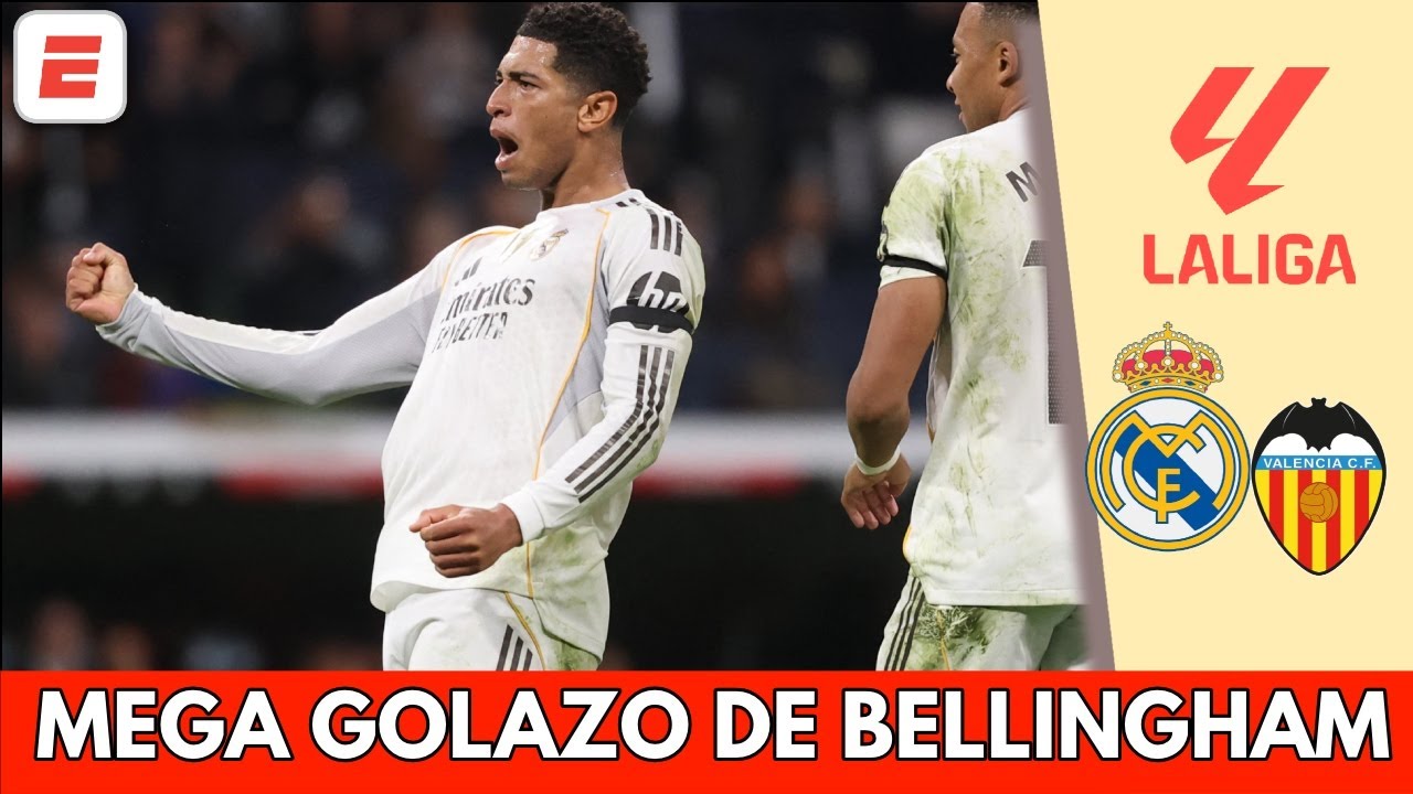 JUDE BELLINGHAM marcó un RECONTRA GOLAZO para el 3-0 del REAL MADRID ante el VALENCIA | La Liga