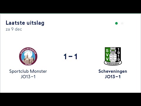 09 December 2023 sportclub monster J013-1 VS Scheveningen J013-1