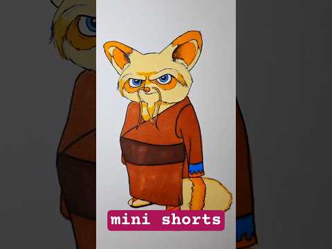 Zen Master's Aura! 🧘‍♀️ ASMR Coloring Master Shifu's Peaceful Yet Powerful Glow Kung Fu Panda mini