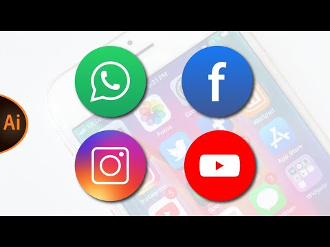 Adobe Illustrator Tutorial for beginners - How to Create social media icons