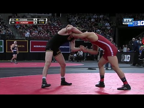 Big Ten Rewind: 2014 Wrestling - 174 LBs - Nebraska's Robert Kokesh vs. Iowa's Mike Evans