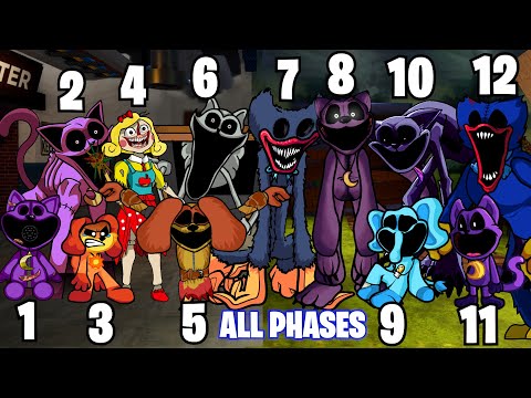 Poppy Playtime Chapter 3-1 ALL PHASES Compilation - Friday Night Funkin'