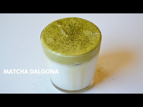 EASY MATCHA DALGONA RECIPE (ICED GREEN TEA LATTE)