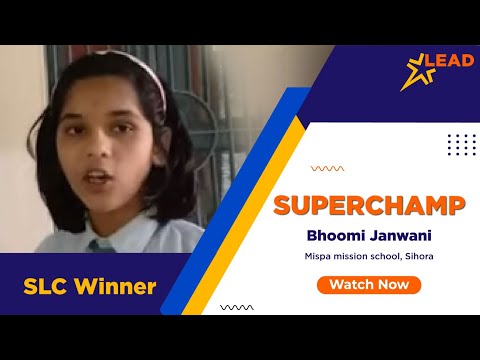 Bhoomi Janwani | LEAD Super Champ | Winner of the Student Led Conferences