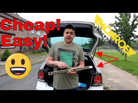 Replacing Boot Strut Gas Springs From MONROE On The 2006 VW Polo Gti