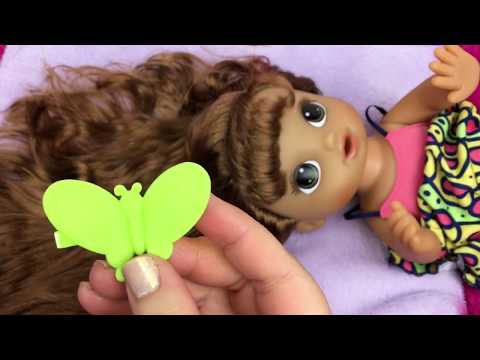 Baby Alive Hairstyles Baby Doll 1st Bottle Feeding and Changing Video