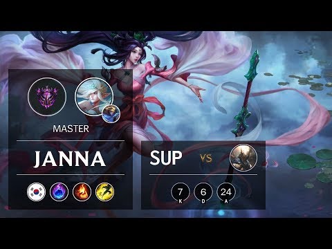 Janna Support vs Pantheon - KR Master Patch 9.16