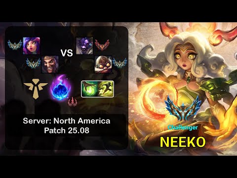 Neeko Support + Draven vs Alistar + Corki - NA Challenger - Patch 25.08