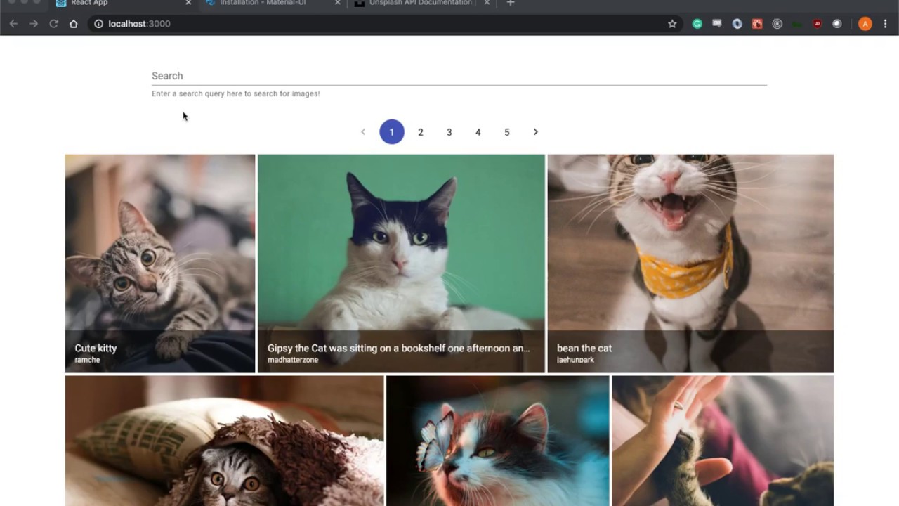 React Javascript Image Gallery Tutorial Video - Part 1