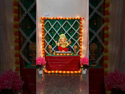 Easy ganpati decoration ideas for home #ganpati #decoration #home