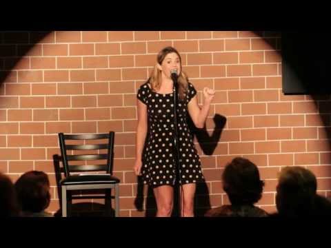 Jennifer Hall doing stand up