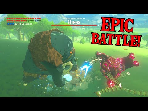 Guardian vs Hinox EPIC BATTLE! | Zelda: Breath of the Wild
