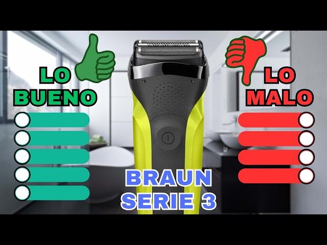 Vídeo relacionado con Braun Afeitadora Eléctrica Hombre Series 3, Máquina De Afeitar Barba En Seco Y Mojado, 2 Láminas, 30 Min De Autonomía, Carga Rápida, 300S, Gris