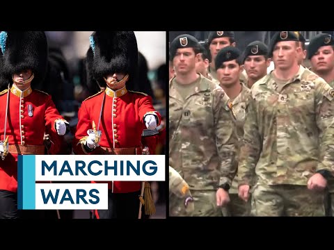 US military parade raises eyebrows among drill aficionados. Is British best?