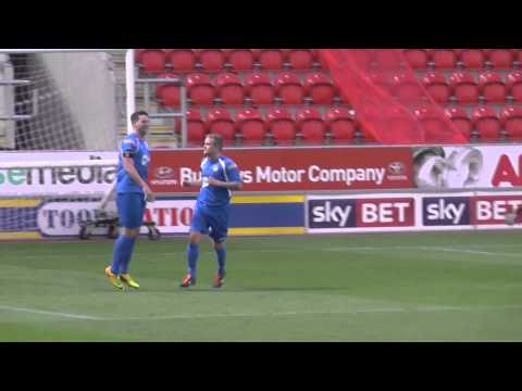 Gavin Allott scores for Frickley in 35 min V Nostell Miners Welfare .