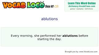 Video thumbnail for ablutions