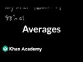 Averages | Linear equations | Algebra I | Khan Academy