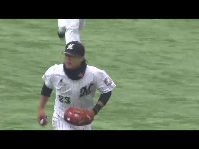 【4回表】ルーキー躍動!! マリーンズ・中村が横っ飛びファインプレー!! 2015/3/15 M-G