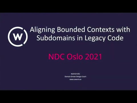 Aligning Bounded Contexts with Subdomains in Legacy Code - Mufrid Krilic. -NDC Oslo 2021