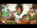 ASMR Kerala Village Monsoon Morning ️ Cooking Idli Sambhar On Wood Fire Rain Sounds