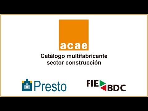 Como usar el catálogo multifabricante ACAE (formato PRESTO) en su proyecto