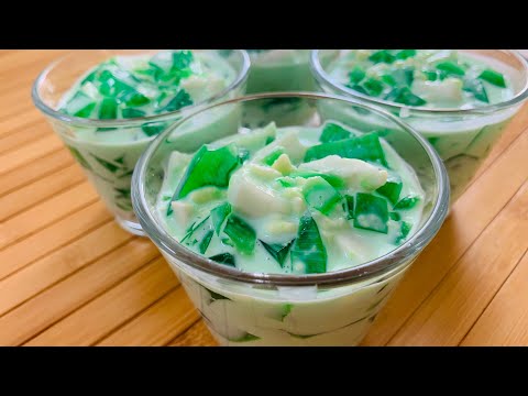 FILIPINO FAVORITE 😍 DESSERTS COCONUT PANDAN SALAD | BUKO PANDAN | NO SUGAR ADDED