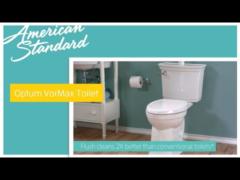 Optum VorMax Two-Piece 1.28 gpf/4.8 Lpf Chair Height Elongated Toilet with Seat // WHITE // YouTube Video