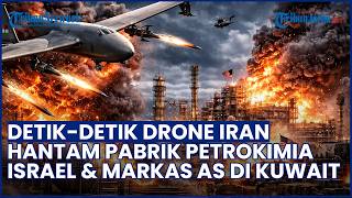 TERBAKAR HEBAT! Drone Iran Hantam Pabrik Petrokimia Israel & Target Militer AS di Kuwait