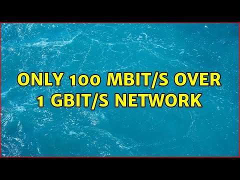 Only 100 Mbit/s over 1 Gbit/s network (2 Solutions!!)